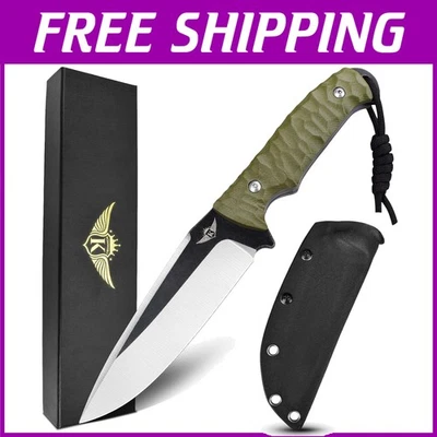 Cuchillo de supervivencia versátil con hoja D2 de 4,52" y opciones de funda ajustable Foto 1 de 4