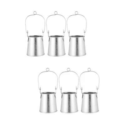  2 Count Blumen Untertopf Gartentöpfe Dekorativer Blumenhalter Eiseneimer - Bild 1 von 4