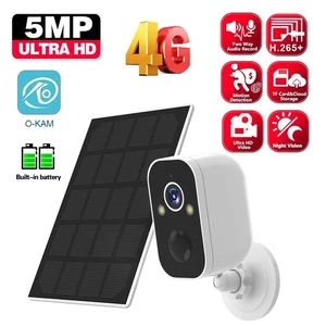 Scheda SIM 5MP 4G / WIFI telecamera di sicurezza wireless pannello solare esterno IR-CUT PIR - Foto 1 di 27