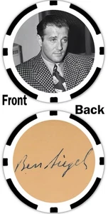 BUGSY SIEGEL - MAFIOSO JUDÍO AMERICANO - FICHA CONMEMORATIVA DE PÓKER *FIRMADA* - Imagen 1 de 2