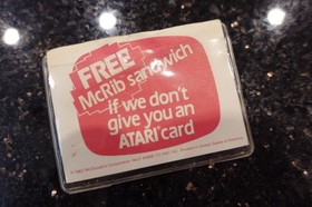 ATARI 2600 400 Computer McDonalds Vintage Electronic Scratch Game EMPLOYEE PIN L