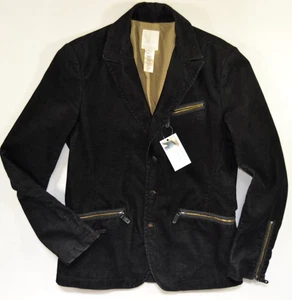 CHAQUETA BLAZER DIESEL para hombre vanguardista talla L grande negra pana logotipo ajustado - Imagen 1 de 24