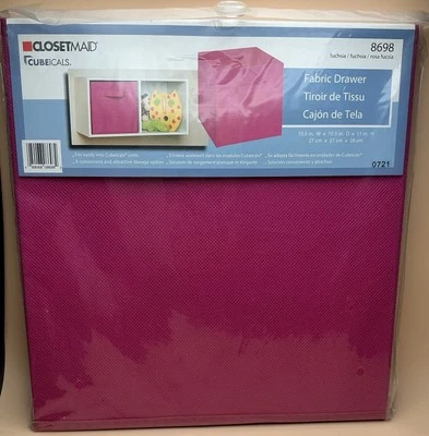 ClosetMaid Cubeicals, Gaveta de Tecido, Fúcsia, NOVO, 10,5”W x 10,5”P x 11”H - Imagem 1 de 3