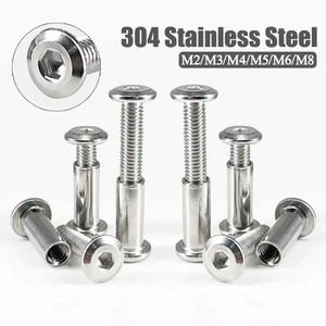 Socket Furniture Connecting Bolts Cupboard Joining Screw | 304 Stainless Steel - Picture 1 of 134