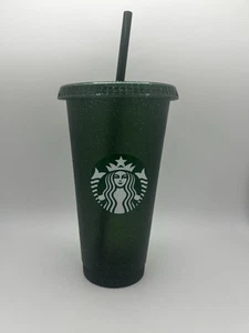 Starbucks Reusable Tumbler Becher mit Deckel & Strohhalm - Matt Dunkelgrün - 24oz Venti - Bild 1 von 8