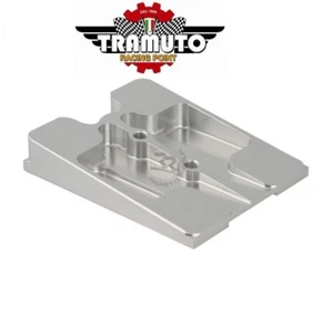  PIASTRA MOTORE REGOLABILE SOLO PARTE SUPERIORE ANODIZZATA TITANIO - Picture 1 of 1