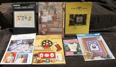 Cross Stitch ANGELS Miracles God Bless Children Guardian Angel LOVE Birth Record - Image 1 of 3