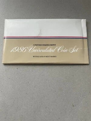 1986 US MINT UNCIRCULATED COIN SET P D - Image 1 of 4