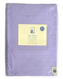 NEW Pottery Barn Kids 100% SILK Curtain Drape Panel Purple 84x44 Pole Pocket NEW - Picture 1 of 7