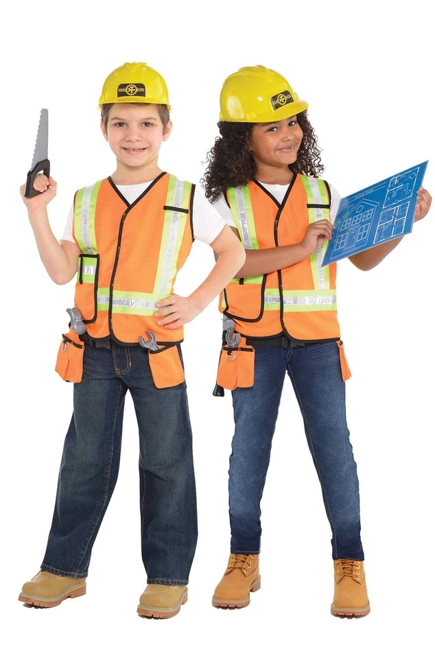 Kit de trabajador de construcción Amscan 848302, niño pequeño (4-6), estándar - nuevo con etiquetas Foto 1 de 1
