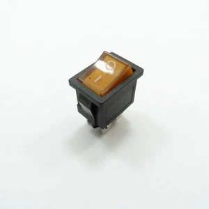 EIN/AUS Runde Wippe 4 Pin Schalter 6A 10A 250V 125V Taster Kunststoff Gelb - Bild 1 von 3