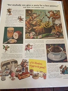 Vintage 1946 Borden's Dairy Give A Party For A Few Pennies ad - Picture 1 of 1
