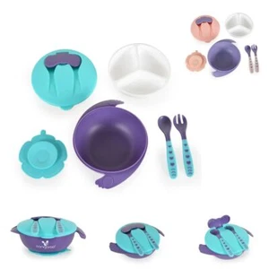 Cangaroo Kindergeschirrset Jelly F1730 rutschfester Boden, Gabel, Löffel, Deckel - Bild 1 von 12