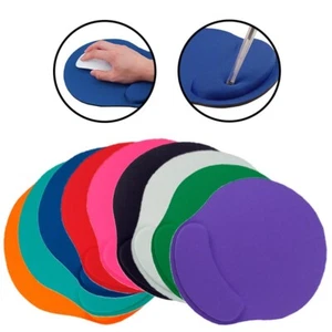 PREMIUM ANTI SLIP MOUSE MAT WITH WRIST SUPPORT FOR LAPTOP PC MANY COLOURS - Picture 1 of 26