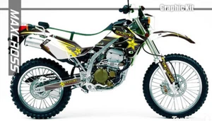 KAWASAKI KLX250 SR/D-Tracker 2005/2004 - 2007 MAXCROSS GRAPHICS KIT DECAL ROC2 - Picture 1 of 2