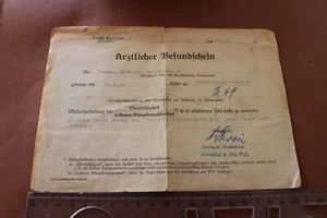 alter ärztl. Befundschein August 1945 - Entlassung lt. franz- Militärbehörde - Picture 1 of 4