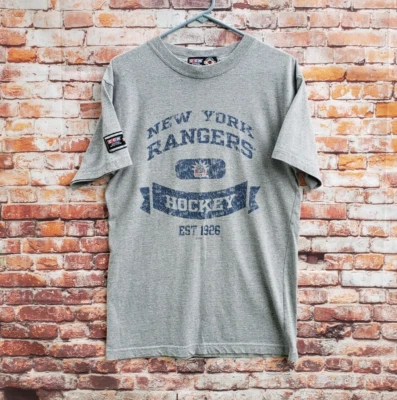 🔥 New York Rangers CCM Hockey Gray Shirt Men's Small S Long Fit - Image 1 of 4