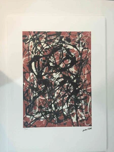 JACKSON Pollock Lithography Off Set CM 50x70 Signature On Slab With Certificate - Picture 1 of 6