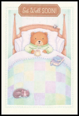 Greeting Card - Bear - Get Well - 0124 - Image 1 of 2