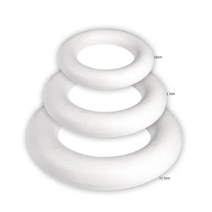Styropor Rund Ringe Kranz Weihnachtsgirlande Florist Basteln 12cm bis 30cm - Bild 1 von 4
