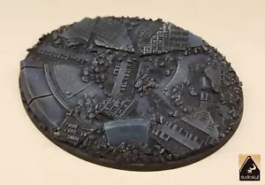 120X95mm BASE OVALE E VOLANTINO RESINA TAU XENOS IMPERO ROVINE - Foto 1 di 3