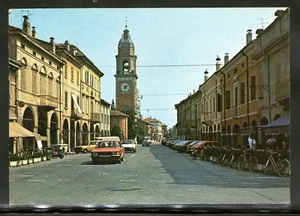 Cartolina Rolo Corso della Repubblica Reggio Emilia Animata Auto Bici HC19 - Picture 1 of 1