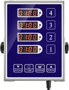4 Channel Stainless Steel Commercial Kitchen Timer - Picture 1 of 3