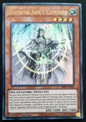 DOGMATIKA ADIN L'ILLUMINATO Ultra Rara in Italiano MP21-IT103 YUGIOH - Immagine 1 di 2