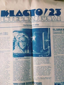 KLACTO/23 INTERNATIONAL (Francoforte: Nova Press, 17 settembre 1899 cioè 1969). - Foto 1 di 14