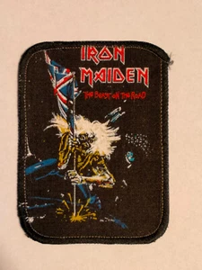 Iron Maiden the beast on the road vintage music patch Sew On hardrock RARE - Imagen 1 de 2