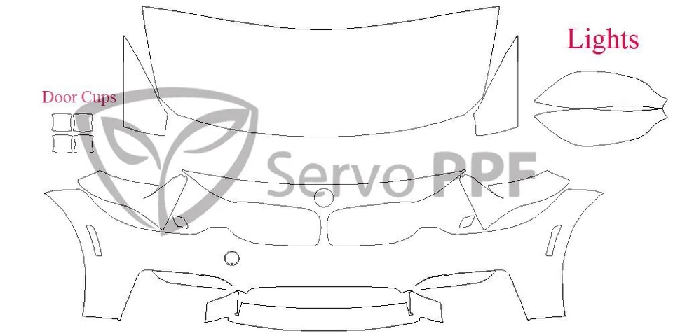 Kit de sutiã transparente 15+ BMW M3 3M Scotchgard Pro Series - Imagem 1 de 3