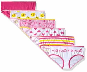 Trimfit Girls' Big Tagless Assorted Hipsters Underwear 6X, Smileys, L, 10/12 - Picture 1 of 1