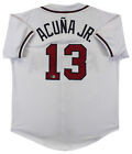 Ronald Acuna Jr. Signed White Pro Style Jersey w/ Black Sig BAS Witnessed