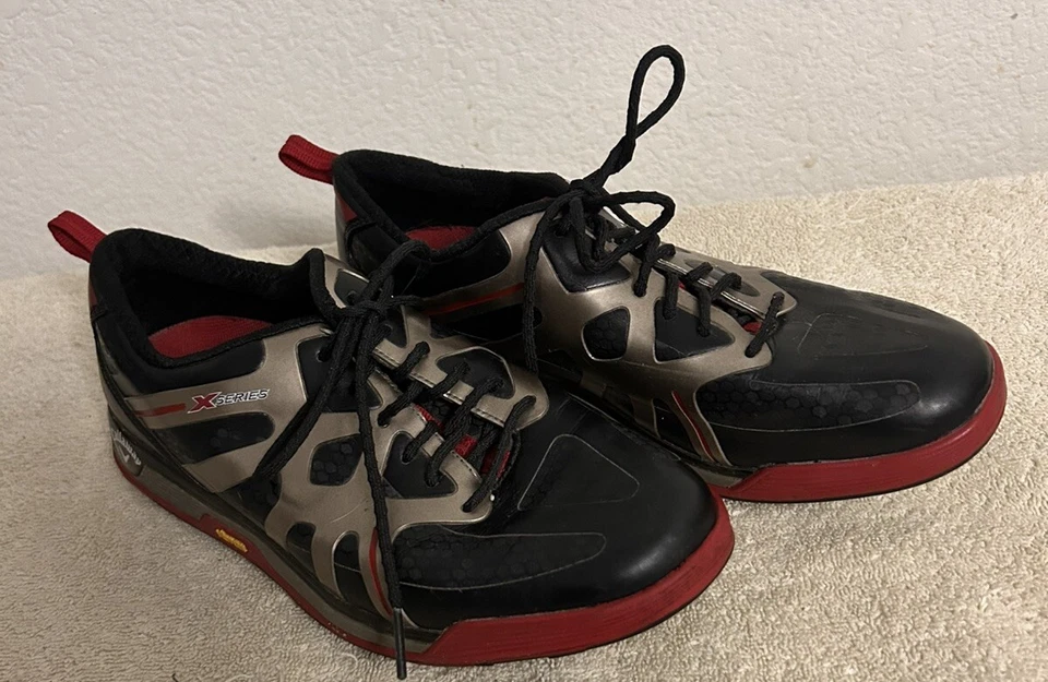 Callaway X Series Vibram Men's 7 Black and Red Cleated Sole Golf Shoes M325-02 - Image 1 of 4