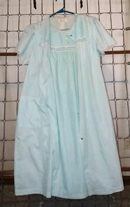 Vintage Barbizon Nachthemd Morgenmantel/Nachthemd Set Damen leicht * Gr. S - Bild 1 von 12