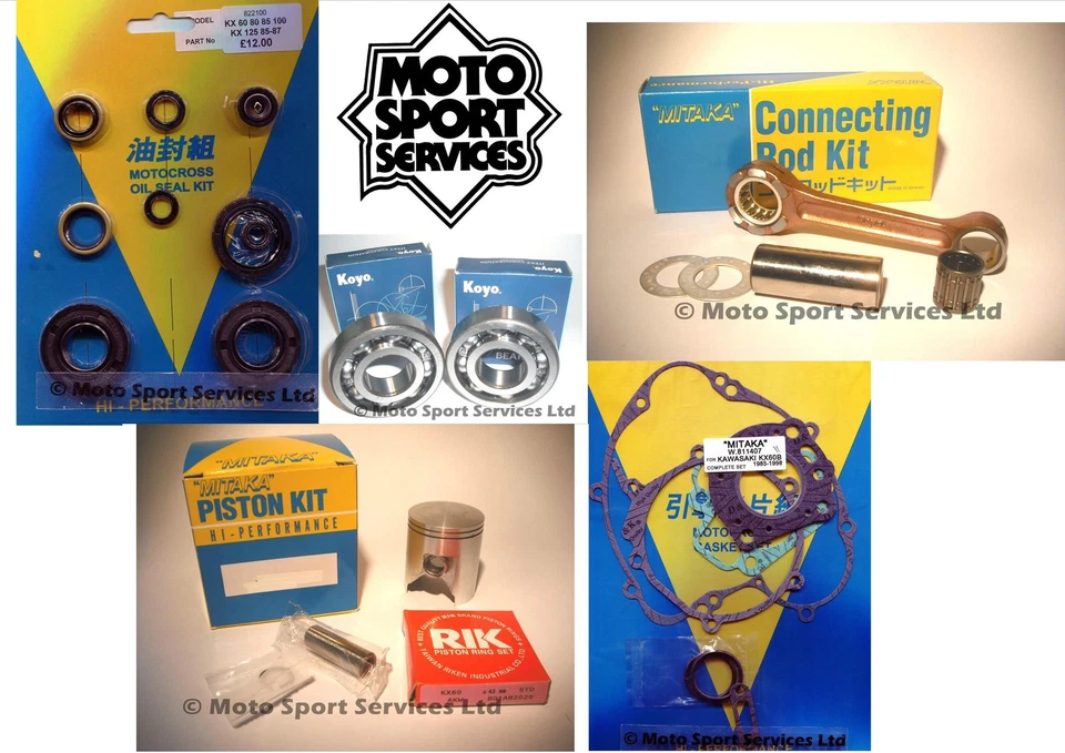 KX 60 1985-1999 Mitaka Kit Reconstruction Moteur Canne Piston C Secteur Joint - Photo 1/1