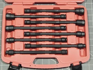 Mac 8Pc SAE 3/8 Drive Impact Swivel Socket Extension Set 5/16" 3/4" 12Pt Dr - Picture 1 of 3