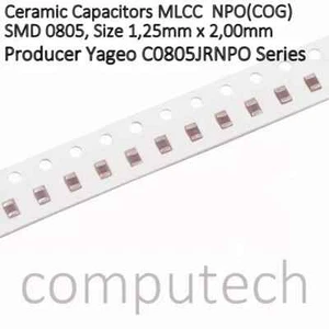 10 pezzi 22pF 50V 5% Condensatore in Ceramica SMD 0805 Yageo NPO(COG) - Foto 1 di 4