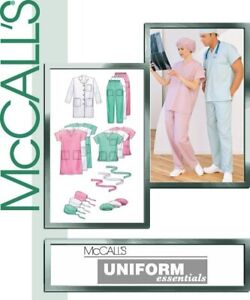 McCalls Sewing Pattern P481 9123 Nursing Scrubs Unisex Size S-L