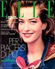 ELLE Magazine Italia April 1989 TATJANA PATITZ Claudia Schiffer MONICA BELLUCCI