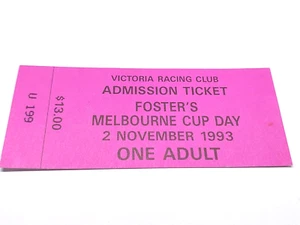 1993 VRC MELBOURNE CUP DAY ADMIT ADULT TICKET HORSE RACING TICKET - Picture 1 of 2