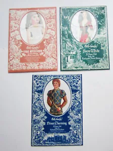 Lote de 3 juegos de muñecas de papel PECK-GANDRE PRÍNCIPE BLANCO COMO LA NIEVE ENCANTADOR AÑOS 80 NUEVO sin usar - Imagen 1 de 2