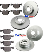 VOLVO V70 2000-2006 REAR BRAKE DISCS /& PADS HAND BRAKE SHOES FITTING KIT