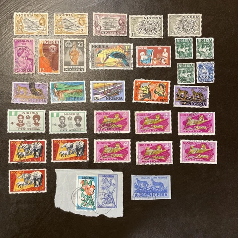NIGERIA  Lot Of 34 Great Starter Collection Mint And Used Some Higher Catalog Cover