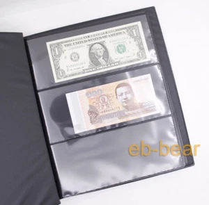 Paper Money Collection Holder Big Album Book Banknotes Load 120 Notes Bills New - Picture 1 of 11