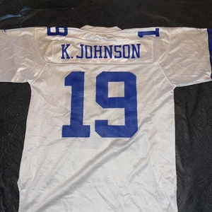 Camiseta deportiva vintage REEBOK Keyshawn Johnson blanca NFL talla Dallas Cowboys medianos - Imagen 1 de 23