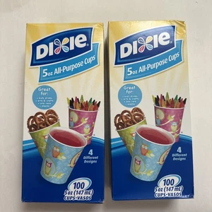 (2) Dixie Everyday 5 once tazze 100 ct carta usa e getta bambini 4 disegni gufi - Foto 1 di 3