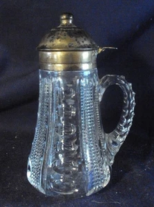 Heisey Syrup Pitcher Punty and Diamond point pattern #305 glass  P3 - Picture 1 of 6