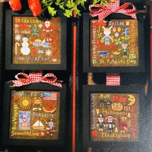 New Birds Of A Feather HOLIDAY SEASONS Cross Stitch Pattern Chart - Picture 1 of 3