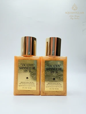 2× Vacation Shimmer Oil SPF 30 Sunscreen 1oz Each | Travel Size | New - image 1 of 2